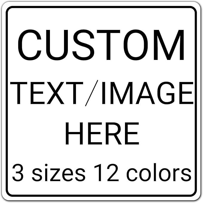 Custom Metal Sign Outdoor-12x12inch with optional reflective coating and double-sided printing, personalized commercial event decoration, suitable for offices and stores, non-fading, with reserved holes (square, 12x12inch)