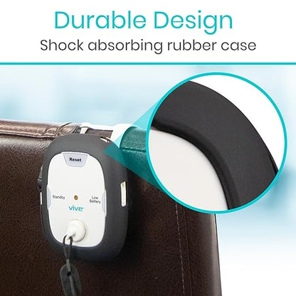 Vive Magnet Pull Cord Chair Alarm for Elderly Adults - Bed Alarm - Fall Prevention for Elderly Dementia Patients - String Exit Alert Detection for Caregivers Monitoring Seniors - Batteries Included
