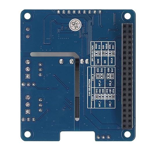 Generic CAN Bus Expansion Board, Dual Chip Stackable 2-Channel CAN Interface Communication 2 Channel Isolated Expansion Module Board for Pi WH 2B 3B 3B+