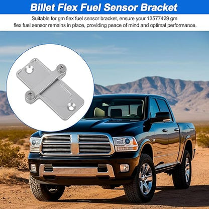 Billet Flex Fuel Sensor Mount for GM Flex Fuel Sensor Bracket 13577429 57824279 E85 Sensors Aluminum Mount with Screws