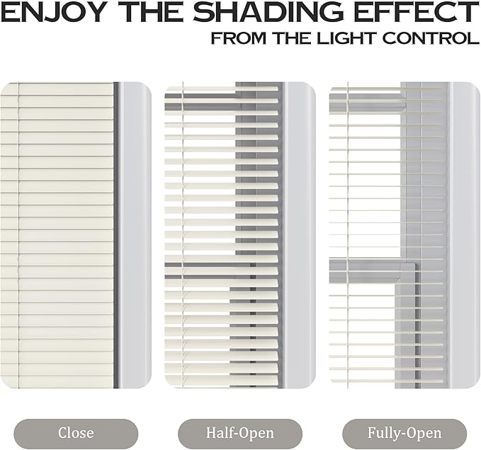 Motorized Cordless Aluminum Blinds with Remote, Automatic Room Darkening Horizontal Blinds for Indoor Windows, Light Adjustment Waterproof Blinds, Customized for Home Office, Beige