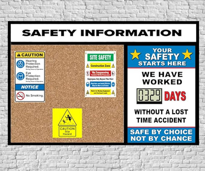 Battery Operated Safety Digital Scoreboard 20" × 28" | Full Size Indoor Led Scoreboard with Auto Day Counter | No Power Cord Needed | Track Days Without Accident Sign for Workplace Safety
