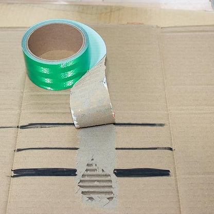 Non Fading Green Reflective Tape Outdoor Waterproof 2 inch, High Visibility Warning Industrial Marking Tape, Safety Stickers (11 feet)