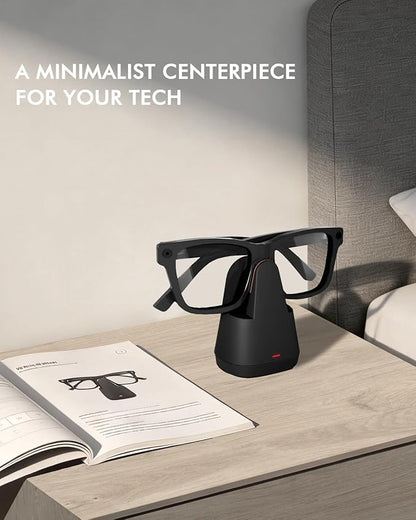 Doohoeek Charging Dock for Meta Ray-Ban Glasses, Scratch-Proof & Weighted Base Charging Station for Oakley Meta Glasses, AI Glasses Charger for Wayfarer, Skyler, Headliner & HSTN