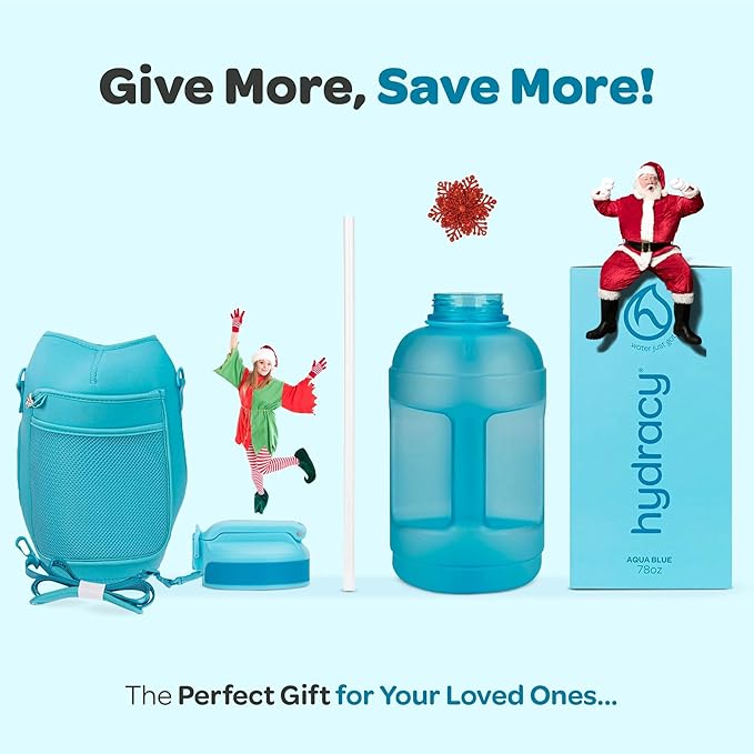 Hydracy Water Bottle with Time Marker -Large BPA Free Water Bottle & No Sweat Sleeve -Leak Proof Gym Bottle with Fruit Infuser Strainer & Times to Drink -Ideal for Fitness Sports & Outdoors