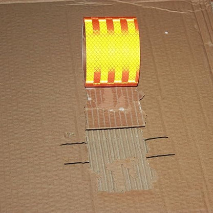 Non Fading Reflective Tape Orange Outdoor Waterproof 3 inch, High Visibility Industrial Marking Tape, Safety Adhesive Stickers (11 feet)