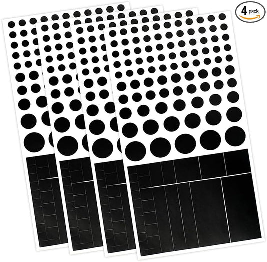 Blocked Vinyl Webcam Covers – Restickable Privacy Stickers for Laptop, Smartphone, Tablet, Smart TV & Game Console – Black, Multiple Sizes