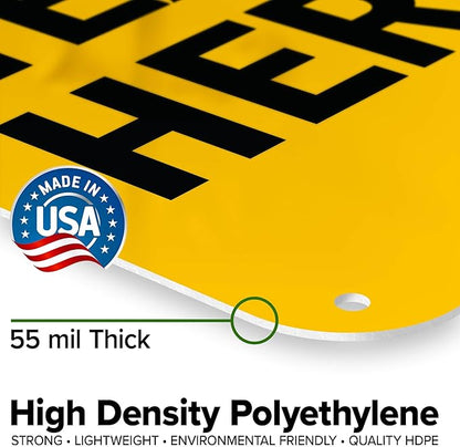 Custom Caution Sign, OSHA Sign, 12x18 Inches, 55 mil thick HDPE (high density polyethylene), Made in USA by My Sign Center