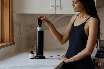 AromaTech New AroMini BT Plus Scent Diffuser w/Bluetooth – Cold-Air Diffusion Scent Machine for Home, Office, Hotel, Spa – Nebulizing Diffusion System for Essential Oil Blends (Black)
