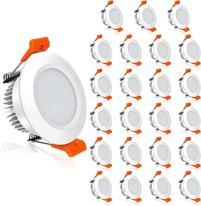 YGS-Tech 2 Inch LED Recessed Lighting, Dimmable Downlight 3W(35W Halogen Equivalent), CRI80, 5000K Daylight White Ceiling Light with LED Driver (24 Pack)