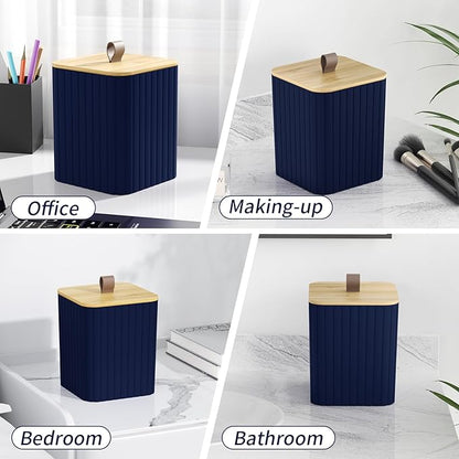 Bathroom Accessory Set - Navy Blue Bathroom Set, 27PC Bathroom Accessories Set, Bathroom Sets with Shower Curtain and Rugs, Mini Trash Can, Toilet Brush, Trash Can & Soap Dispenser