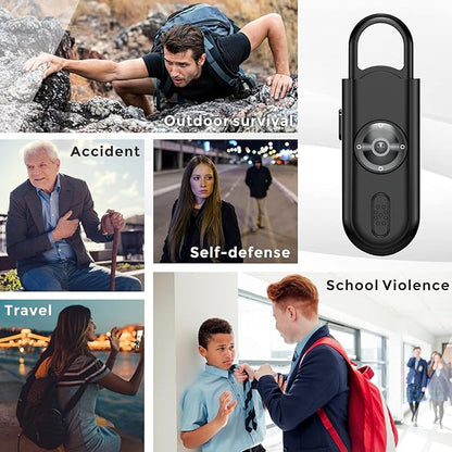 Personal Safety Alarm for Women Girls, 130dB Loud Siren + LED Light, Stylish Keychain, Easy-Pull Emergency Self-Defense for Night Safety, Running, Travel, College Students & Stocking Stuffer Gifts