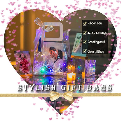 LOUISMIAA Custom Metal Picture Frame Prints,Personalized Photo Frames with Easel,Customized Metal Collage Picture Frame Gift for Family, Lover and Friend,Couple