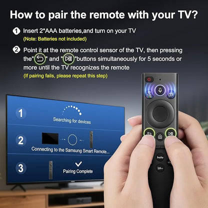 Voice Remote for Samsung-TV-Remote Replacement, Universal for 2019-2024 Samsung Smart TV Remote Control with Voice Control.No Solarcell.2-Year Warranty.