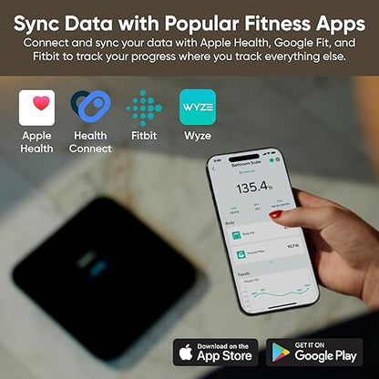 Wyze Scale Ultra, Smart Scale with 4.3" Color Display, Digital Bathroom Scale for Body Weight BMI Muscle Mass Composition, Wi-Fi & Bluetooth Body Fat Scale with Heart Rate, 400 lbs (Black)