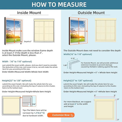 SmartWings Motorized Roller Shades Work with Homekit, 100% Blackout Smart Blinds for Windows, Cordless Remote Control Window Shades, Linen White, Customized Size