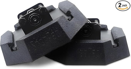 SnapPad SnapJack™ SJ (Pack of 2) | Two-Point Trailer Jack Stands Featuring 5.5" Metal Foot | Adds 61% Additional Surface Area, 3.79 lbs. Per Pad & 7.25" Total Width | Must-Have RV Accessories