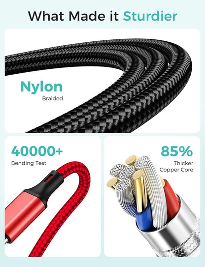 Travel Essentials,4 in 1 for Apple Watch Charger/iPhone Charger/Multi Charging Cable,Vacation RV Camping Essentials,USB C/L/Micro Portable Charger for iWatch 11-1/iPhone 17-12,Car&Gift-4FT