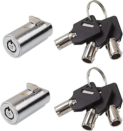 High Security Vending Machine Lock and Key, 2-Pack Soda Machine Lock for Coke Machine, Pepsi Machine, Snack Machine, Candy Machine, Keyed Alike