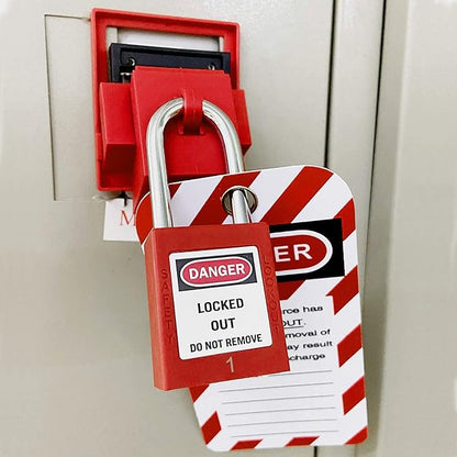 Lockout Tagout Locks, Safety Padlock, Loto Locks Keyed Differently Lock Out Tag Out 50 pcs Safety Padlocks Plastic with 50 Lockout TagOut Tags Red