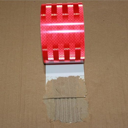 Non Fading Red Reflective Tape Outdoor Waterproof 4 inch Wide, High Visibility Warning Industrial Marking Tape, Safety Stickers (168 feet)