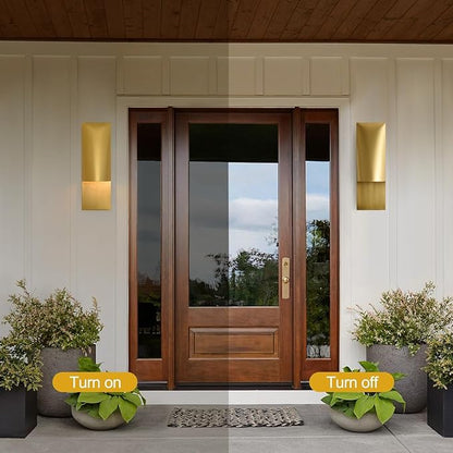 18" Wall Sconce Gold, Modern Decorative Wall Sconces, Suitable For Exterior Patio, Porch, Bedroom, Living Room, This Wall Light Can Withstand Harsh Weather Conditions Such As Rain And Snow Outdoors