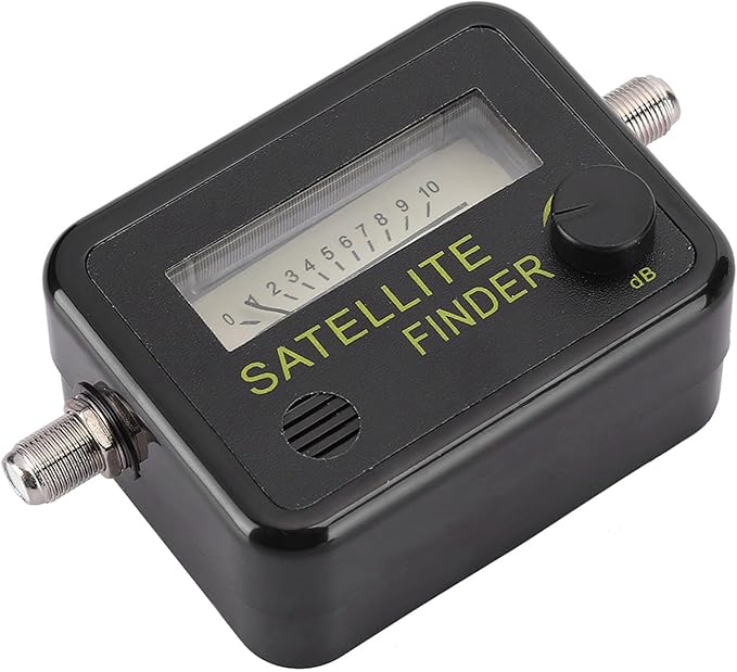 Pissente Satellite Signal Meter, Satellite Finder Meter Satellite Detector Digital Screen 0.95GHz-2.15GHz 0.2 dB Sensitivity 7dB for Easy Antenna Adjustment with dB Level Control
