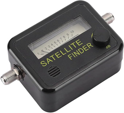 Pissente Satellite Signal Meter, Satellite Finder Meter Satellite Detector Digital Screen 0.95GHz-2.15GHz 0.2 dB Sensitivity 7dB for Easy Antenna Adjustment with dB Level Control