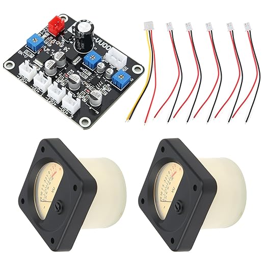 Premium VU Meter Audio Level Indicator with Backlight DB Tester Power Amplifier Kit 2Pcs Set for Professional Sound Engineers Home Studio Car Audio DIY ABS PCB Material