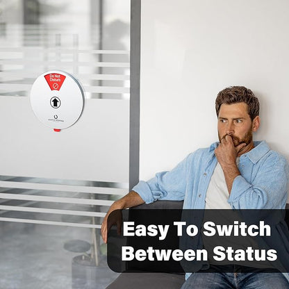 Office Door Signs: 6-in-1 Status Options Including Do Not Disturb, In A Meeting, Working Remotely, Out Of Office, Please Knock, Back Soon - Status Spinner Privacy Signs for Office and Home Use