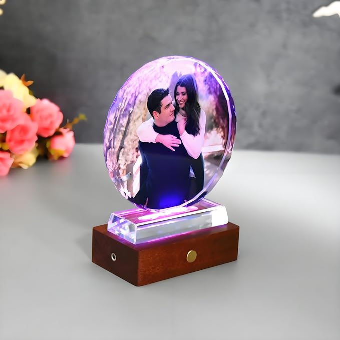 Personalized crystal photo frame, custom photo home decoration frame, birthday, Christmas, wedding anniversary, wedding gift for girlfriend, boyfriend, husband, wife, friends, father, mother