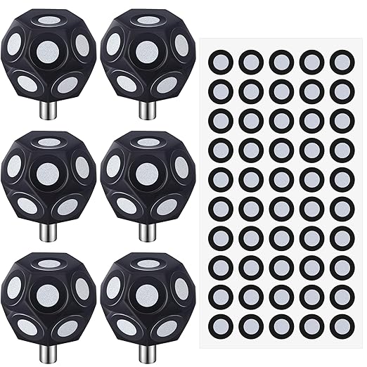 Kingdder 6 Pcs Multi-Angle Marker Set 2 Sheet 100 Point 3.0 mm 3D Scanner Markers Dot Stickers Scanning Spray Scanner Turntable Compatible Tracking Dot Reference Point for 3D Scanning