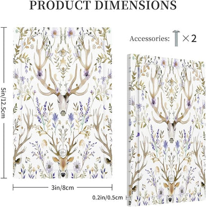 Light Switch Cover Plate Gothic Retro Floral Damask Elk Wild Flower 1 Gang No Device Blank Electrical Wall Plates Faceplate Decorative Switch Plate For Bed Room Living Room Decor