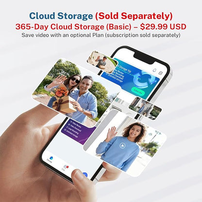 Doorbell Camera Wireless with Indoor Receiver, Battery Powered, AI Human and Motion Detection, 2 Way Talk, 1080P Night Vision, Cloud Storage (Sold Separately)