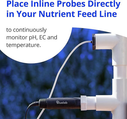 Bluelab Guardian Monitor Inline Wi-Fi for Real-time pH, Temperature, and Conductivity (TDS/PPM) Measurements in Water with Calibration, 3-1 Digital Nutrient Meter for Inline Dosing Systems