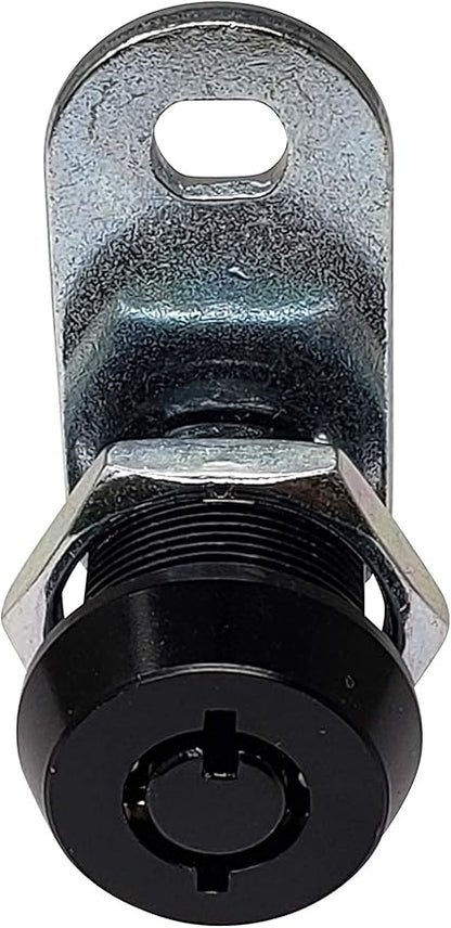 Admiral Locks Tubular Cam Lock, Keyed Alike Removable Key RV Compartment Storage Lock Cabinet Locks (Black Pack of 5, 5/8" 180°)