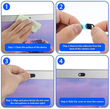 50 Pcs Camera Cover Slide, Ultra-Thin Privacy Protector for Laptop, Phone, Computer - Universal Webcam Protector & Laptop Sticker Covers, Camera Blocker and Lens Cover