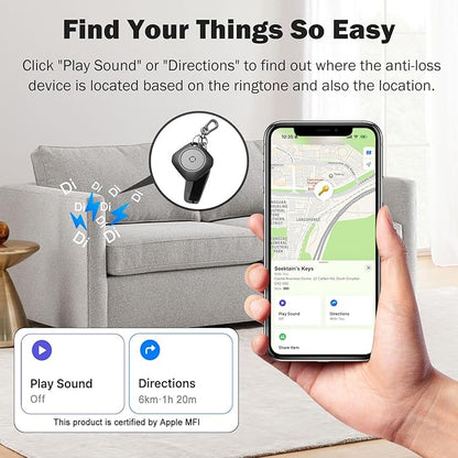 Air Tracker Tag-1P, Smart Tag Work with Apple Find My(iOS Only), Luggage Tracker Tag for Key, Luggage, Backpack, Suitcase, Replaceable Battery, weTag, Black