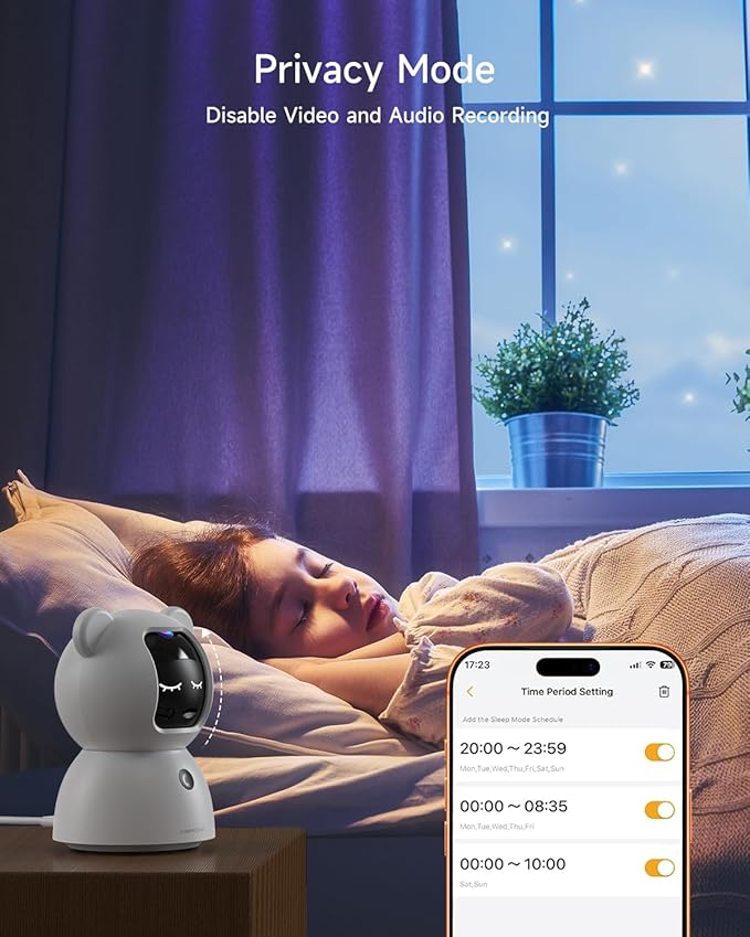 2.5K Cameras for Home Security, Non-Subscription AI Human/Pet/Crying Detection, 4MP Dog/Cat/Pet Camera Indoor with Phone App, Pan Tilt 2.4G WiFi Indoor Cameras, IR Night Vision, 2-Way Audio, 2 Pack