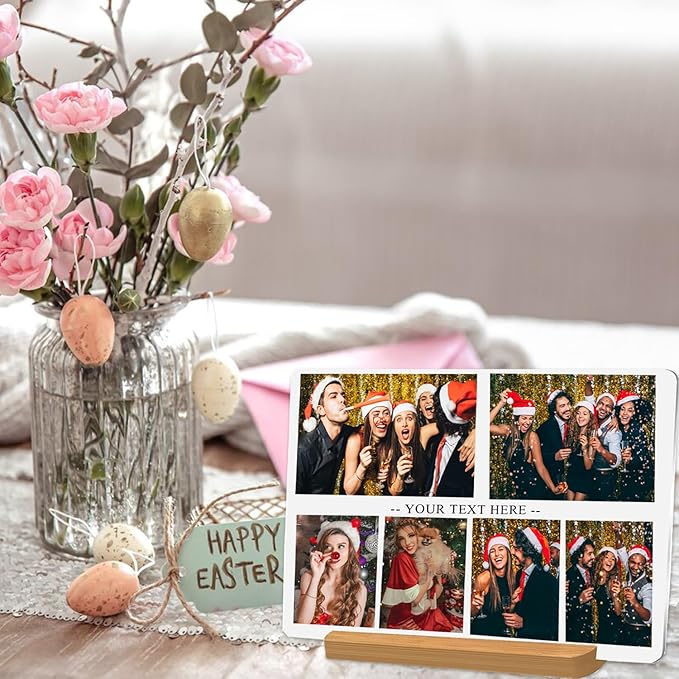 Custom Metal Photo Prints, Personalized Picture Frame with Your Photos, Customized Photo Gifts for Lovers, Couples, Family and Home Decor