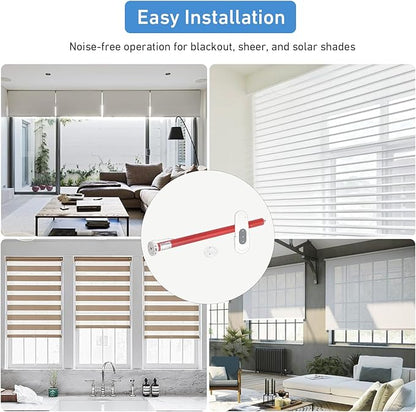 Zigbee Roller Blinds Motor – Smart Tubular Motor for 1-1/2" (38mm) Tubes – 5V Rechargeable, Works with Tuya Zigbee Gateway – Voice & App Control (Alexa/Google Home) Controlled Motors for Smart Shades