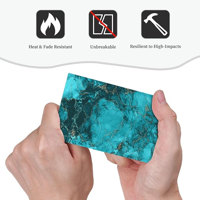 Decorative Light Switch Plate Covers Modern Abstract Turquoise Blue Marble Texture 1 Gang No Device Single Blank Outlet Covers Wall Plate Light Switch Covers for Bathroom Home Decor