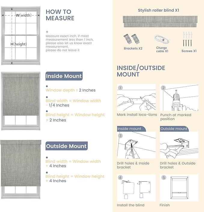 Boolegon Motorized Roller Blinds - 100% Blackout Smart Electric Shades with Remote, Compatible with Alexa/Google Home/HomeKit via Hub, Easy Install for Home Office, Light Grey, Custom Size.