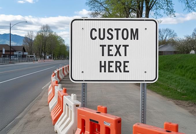 Custom Metal Signs for Business Outdoor, 24x18 Inches Reflective Option, Single/Double-Sided, Personalized Aluminum Signs, Rust-Free