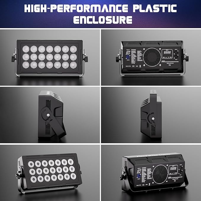 Stage Wash Light 21x15W LED RGBW Dj Lights for Parties, DMX Control Sound-Activated Stage Lighting Bar for Wedding Disco Party (1, 21 Lights)