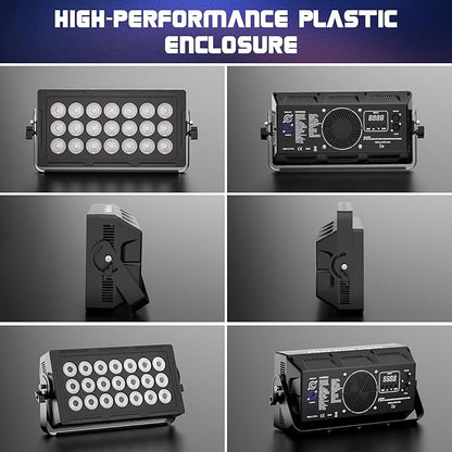 Stage Wash Light 21x15W LED RGBW Dj Lights for Parties, DMX Control Sound-Activated Stage Lighting Bar for Wedding Disco Party (1, 21 Lights)