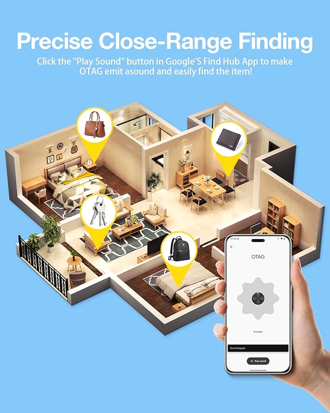 Air Tags for Android,Air Tags-2 Pack Android,Android Tracker Tags,2 Year Battery Life,Google Find Trackers for Google'S Find Hub App,IP65 Waterproof Luggage Tracker Android for Keys,Wallets,Luggage