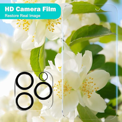 PEHAEL 3+3Pack for iPhone 16 Pro Max Privacy Screen Protector with Camera Lens Protector Full Coverage Anti-Spy Tempered Glass Film 9H Hardness Easy Installation Bubble Free [6.9 inch]