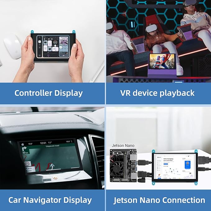 5'' Raspberry Pi Monitor, Capacitive Touchscreen Monitor 800x480 HDMI IPS Screen for Raspberry Pi 5 4 3 2 Zero BB, Driver-Free