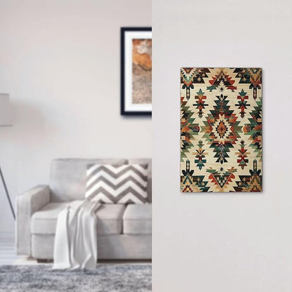 Light Switch Cover Plate Southwest Rustic American Indian Aztec Boho 1 Gang No Device Blank Electrical Wall Plates Faceplate Decorative Switch Plate for Bed Room living Room Decor